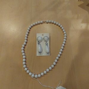 Necklace and dangle earrings